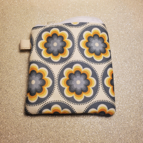 Blue and Yellow floral Keychain Wallet