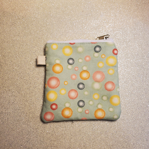 Green Bubbles Keychain Wallet